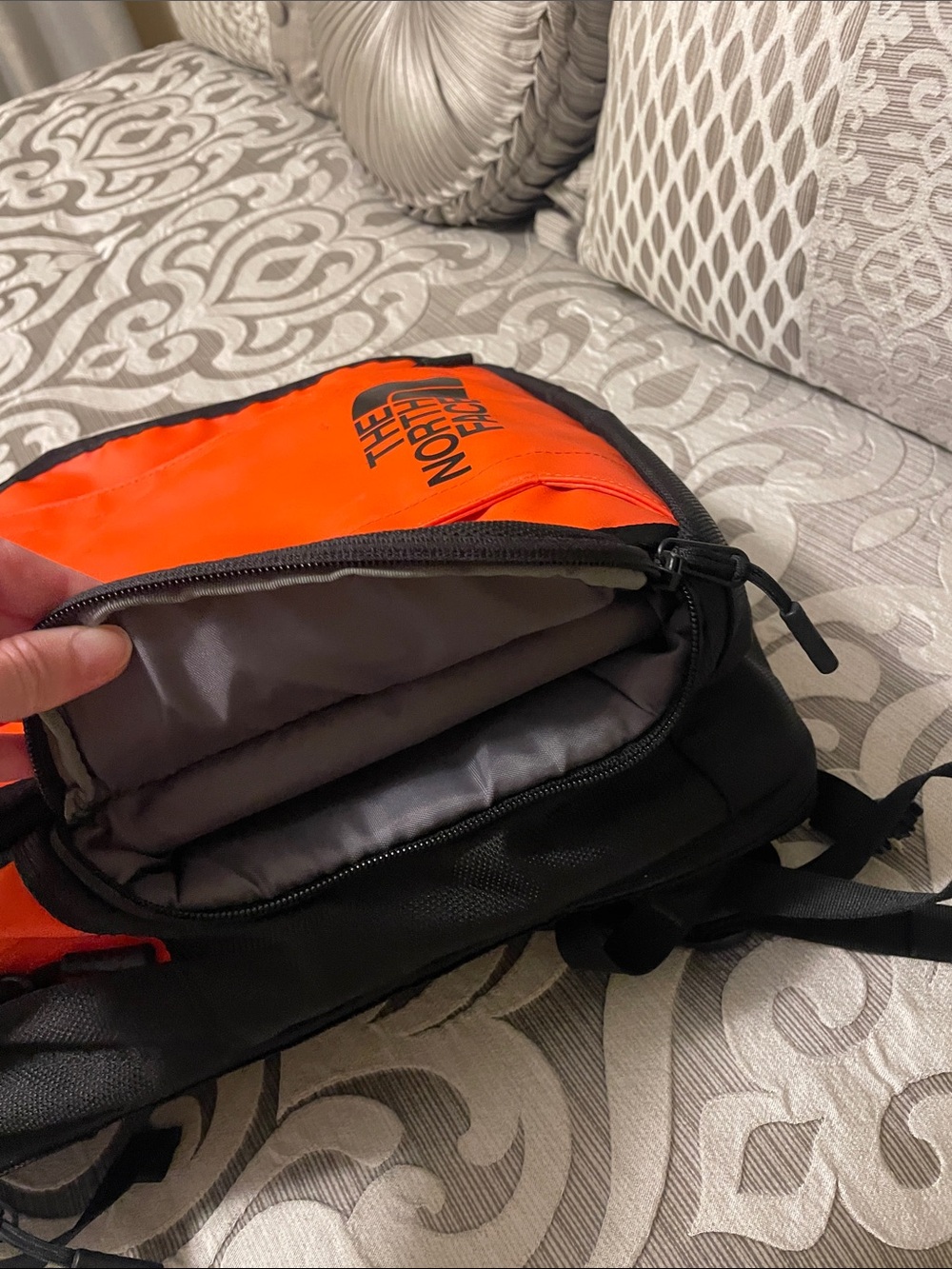 The North Face Orange and Black Backpack - Picture 6 of 7